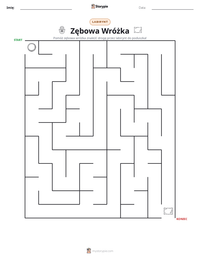 Podgląd drukowalnego arkusza ćwiczeń Zębowa Wróżka