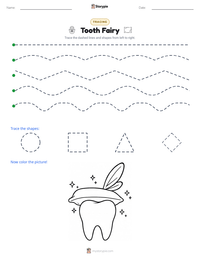 Tooth Fairy printable worksheet preview