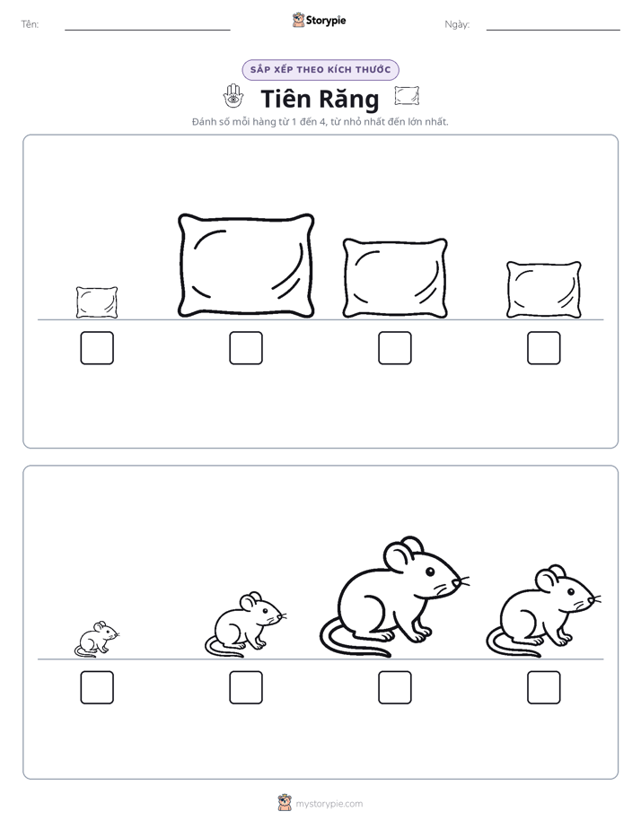 Thứ Tự Kích Thước