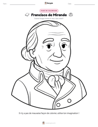 Aperçu de la feuille de travail imprimable Francisco de Miranda