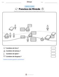 Aperçu de la feuille de travail imprimable Francisco de Miranda
