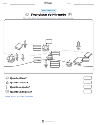 Prévia da folha de atividades imprimível Francisco de Miranda