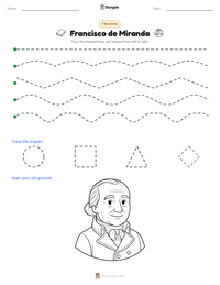 Francisco de Miranda printable worksheet preview