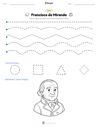 Aperçu de la feuille de travail imprimable Francisco de Miranda