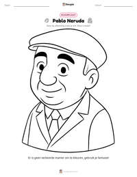 Pablo Neruda afdrukbare werkblad voorbeeld