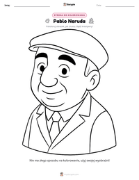 Podgląd drukowalnego arkusza ćwiczeń Pablo Neruda