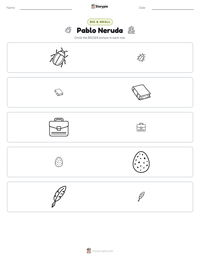 Pablo Neruda printable worksheet preview