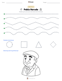 Prabaca lembar kerja cetak Pablo Neruda