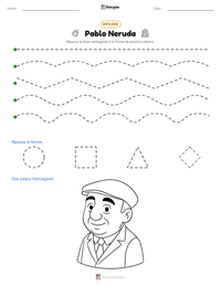 Anteprima della scheda stampabile di Pablo Neruda