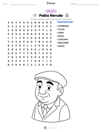Prabaca lembar kerja cetak Pablo Neruda