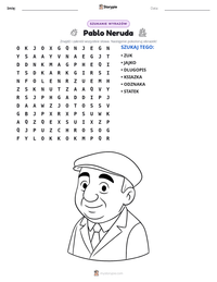 Podgląd drukowalnego arkusza ćwiczeń Pablo Neruda