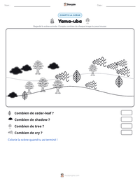Aperçu de la feuille de travail imprimable Yama-uba