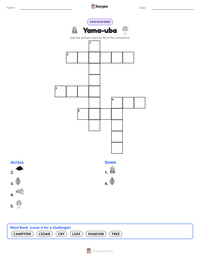 Yama-uba printable worksheet preview