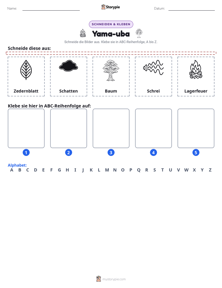 Schneiden & Einfügen Alphabet