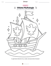Chilote-Mythologie druckbare Arbeitsblatt Vorschau
