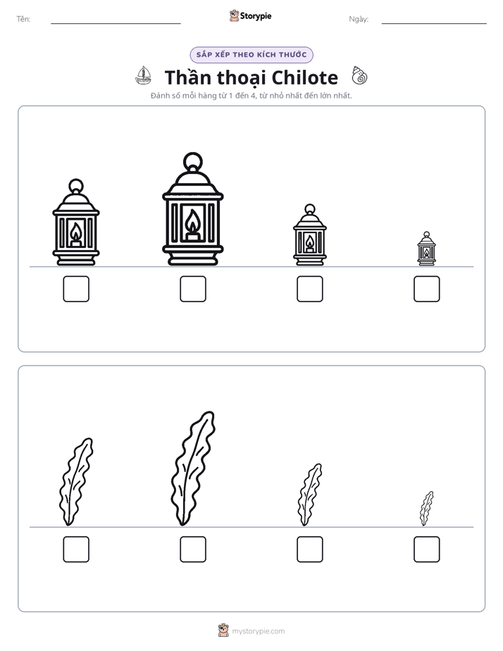 Thứ Tự Kích Thước