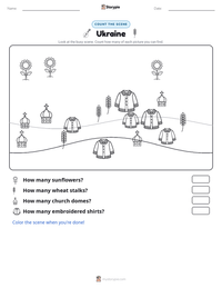 Ukraine printable worksheet preview