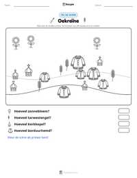 Oekraïne afdrukbare werkblad voorbeeld