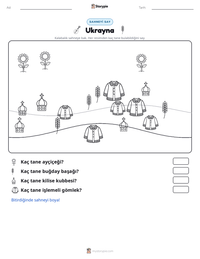 Ukrayna yazdırılabilir çalışma sayfası önizlemesi