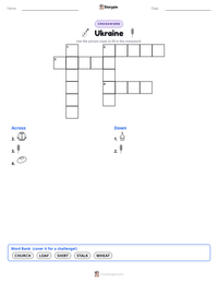 Ukraine printable worksheet preview