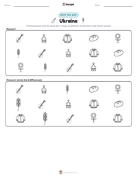 Ukraine printable worksheet preview
