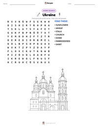 Ukraine printable worksheet preview