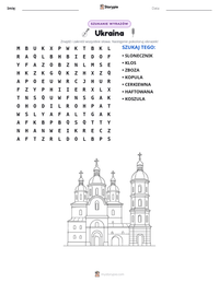 Podgląd drukowalnego arkusza ćwiczeń Ukraina