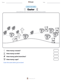 Easter printable worksheet preview