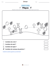 Aperçu de la feuille de travail imprimable Pâques