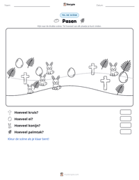 Pasen afdrukbare werkblad voorbeeld