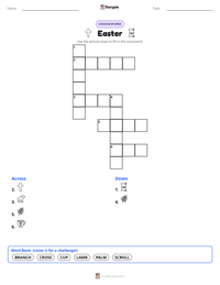 Easter printable worksheet preview