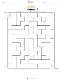 Ostern druckbare Arbeitsblatt Vorschau