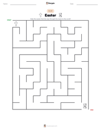 Easter printable worksheet preview