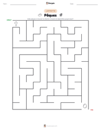 Aperçu de la feuille de travail imprimable Pâques