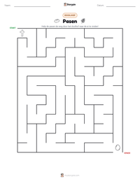 Pasen afdrukbare werkblad voorbeeld