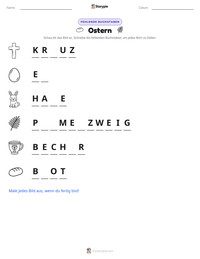 Ostern druckbare Arbeitsblatt Vorschau