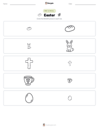 Easter printable worksheet preview