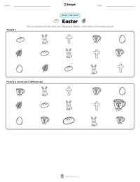Easter printable worksheet preview