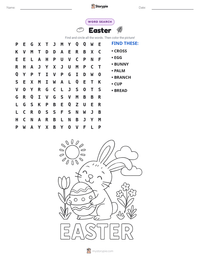 Easter printable worksheet preview