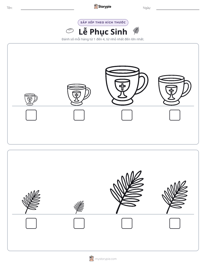 Thứ Tự Kích Thước