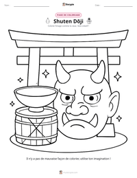 Aperçu de la feuille de travail imprimable Shuten Dōji