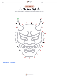 Aperçu de la feuille de travail imprimable Shuten Dōji