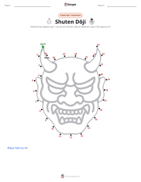 Shuten Dōji afdrukbare werkblad voorbeeld