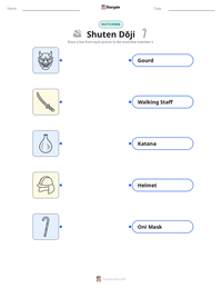 Shuten Dōji printable worksheet preview