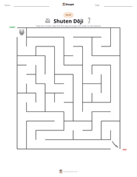 Shuten Dōji printable worksheet preview