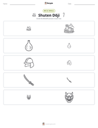 Shuten Dōji printable worksheet preview