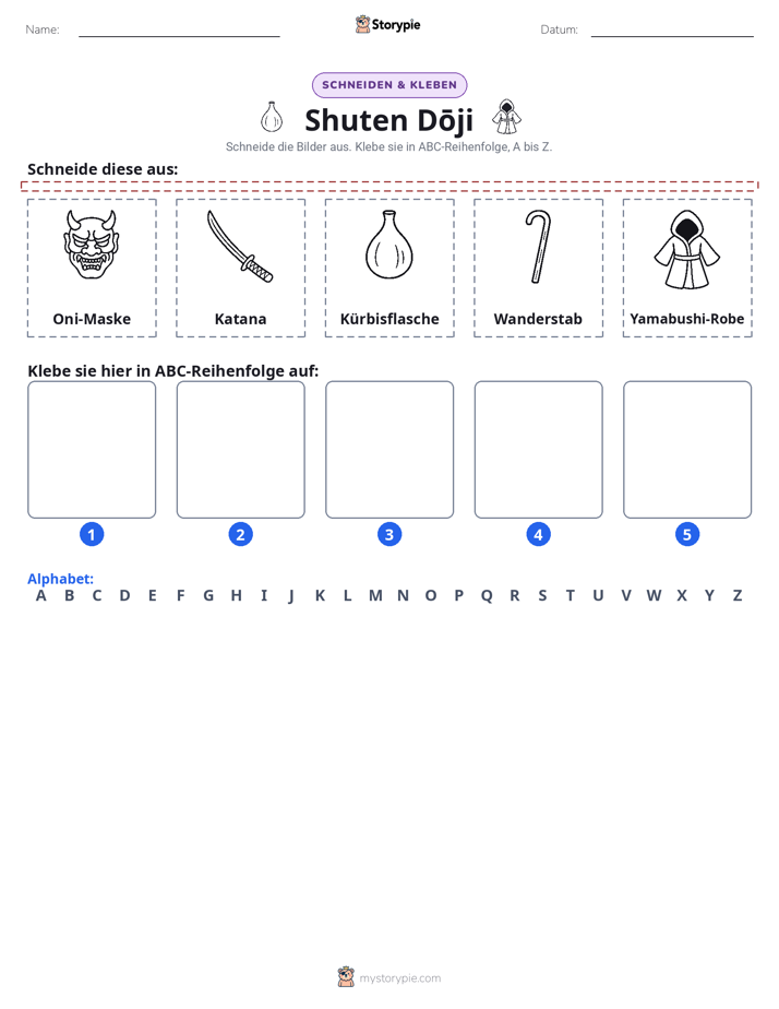 Schneiden & Einfügen Alphabet