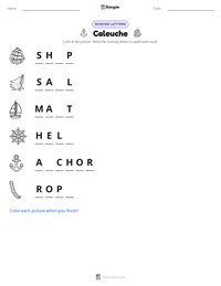 Caleuche printable worksheet preview