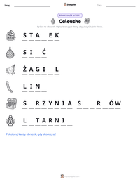 Podgląd drukowalnego arkusza ćwiczeń Caleuche