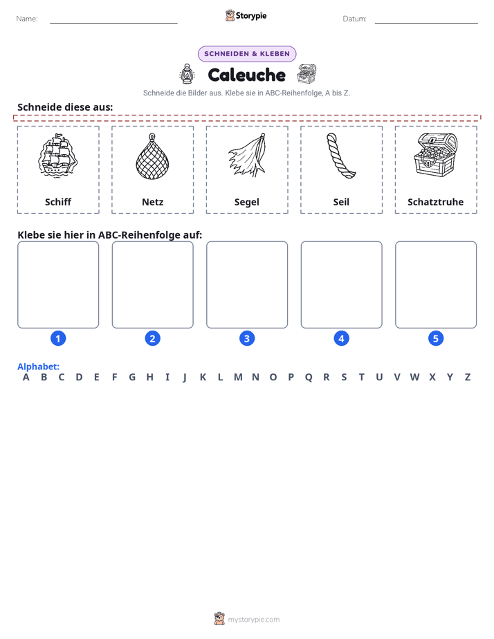 Schneiden & Einfügen Alphabet